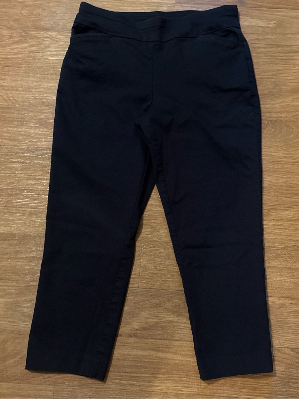 Croft & Barrow Pants Pull On Stretch Ankle Black Women’s Sz 12P Short NWOT